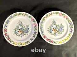 Set of 8! Royal Worcester Herbs Dinner Plates-Butterfly Rosemary-10 in. VGUC