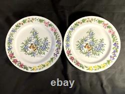 Set of 8! Royal Worcester Herbs Dinner Plates-Butterfly Rosemary-10 in. VGUC