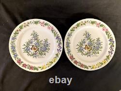 Set of 8! Royal Worcester Herbs Dinner Plates-Butterfly Rosemary-10 in. VGUC