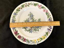 Set of 8! Royal Worcester Herbs Dinner Plates-Butterfly Rosemary-10 in. VGUC