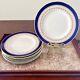 Set of 8 Royal Worcester Regency Blue Salad or Dessert Plates 8 Made in England