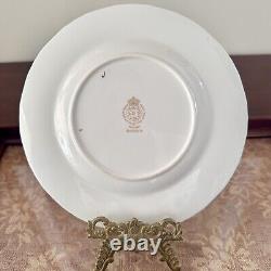 Set of 8 Royal Worcester Regency Blue Salad or Dessert Plates 8 Made in England