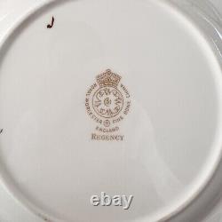 Set of 8 Royal Worcester Regency Blue Salad or Dessert Plates 8 Made in England