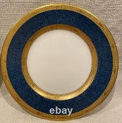 Set of 9 1926 Blue & Gold ROYAL WORCESTER Bread/Butter Plates 6, RARE