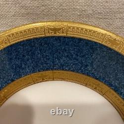 Set of 9 1926 Blue & Gold ROYAL WORCESTER Bread/Butter Plates 6, RARE