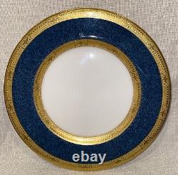 Set of 9 1926 Blue & Gold ROYAL WORCESTER Bread/Butter Plates 6, RARE