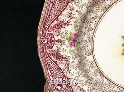 Set of 9 Royal Worcester England 10&5/8 Dinner Plates Macys N. Y. Floral Center