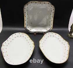 Set of Three EARLY 19th C. WORCESTER (England) Porcelain Serving Dishes c. 1830