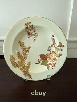 Set12 Royal Worcester 9.75 Gilded Plates Soup Bowls for Ovington Bros, c. 1885