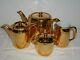 Stunning Vintage Royal Worcester 4-Piece Tea Set, Gold Tone