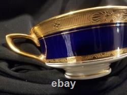 Ten 6 Piece Place Settings Of Royal Worcester Fine Bone China & Bowls Diana Blue