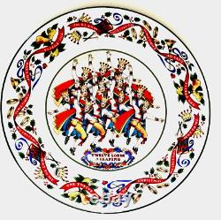 The Twelve Days Of Christmas Salad Plates Set of 12 Vintage Royal Worcester