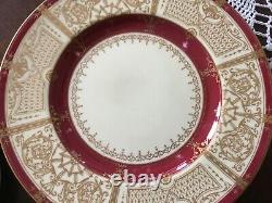 Tiffany & Co By Royal Worcester 9 1/4 Inch Plates Set Of 12. Circa 1929