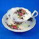 Unusual Handle Floral Bouquet Roseland Royal Worcester Tea Cup and Saucer Set