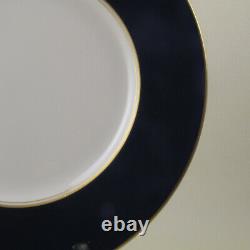 VENTURA by ROYAL WORCESTER England Cobalt Blue Gold Set of 12 Salad Plates