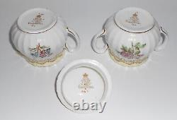 VINTAGE Royal Worcester Cromwell WithGold Creamer/Sugar Bowl Set MINT