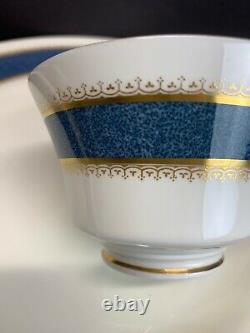 VTG Royal Worcester Belvoir Blue Set Of 73 Pcs Porcelain Plate Tea Cup & Saucer