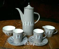 Vintage 1950's Atomic Coffee Set Palissy Kon-Tiki For Two Very Rare