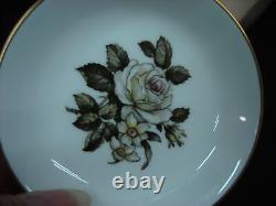 Vintage 1958-61 Royal Worcester White Rose Tourquay Bone China Set Oriig. Box