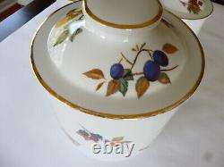 Vintage 1961 Royal Worcester Evesham Gold Porcelain Canister Set of 3. Excellent