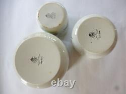 Vintage 1961 Royal Worcester Evesham Gold Porcelain Canister Set of 3. Excellent