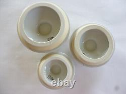 Vintage 1961 Royal Worcester Evesham Gold Porcelain Canister Set of 3. Excellent