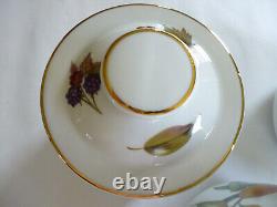 Vintage 1961 Royal Worcester Evesham Gold Porcelain Canister Set of 3. Excellent