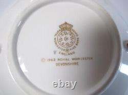 Vintage 1962 Royal Worcester Devonshire Bone China Set Of 6 Soup Bowls