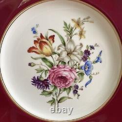 Vintage ROYAL WORCESTER made In England Miranda Red Set Of 12 Dinner Plates