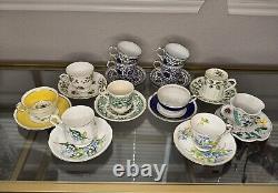 Vintage Royal Albert/ Worcester & Spode, Demitasse Cups & Saucers, Set of 12