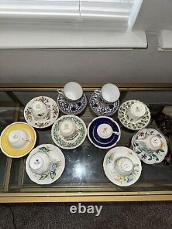 Vintage Royal Albert/ Worcester & Spode, Demitasse Cups & Saucers, Set of 12