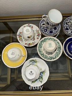 Vintage Royal Albert/ Worcester & Spode, Demitasse Cups & Saucers, Set of 12