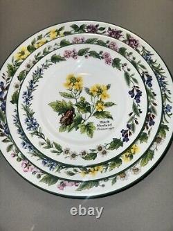 Vintage Royal Worcester 5 Piece Place Setting Wild Herbs Theme