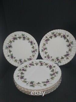 Vintage Royal Worcester Bacchanal Dinner Plates Set of 7