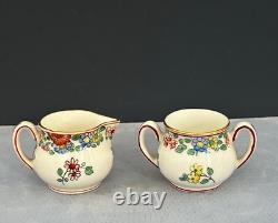 Vintage Royal Worcester Child's Tea Set Teapot Creamer Sugar Bowl