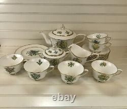 Vintage Royal Worcester China Charles & Diana 1981 Royal Wedding Floral Tea Set