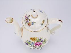 Vintage Royal Worcester Coffee Set for 4 Roanoke Pattern 11 Piece Bone China