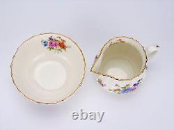 Vintage Royal Worcester Coffee Set for 4 Roanoke Pattern 11 Piece Bone China