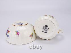 Vintage Royal Worcester Coffee Set for 4 Roanoke Pattern 11 Piece Bone China