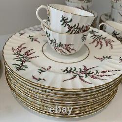 Vintage Royal Worcester Dunrobin Dinnerware For 12, 60 Pcs. England Bone China