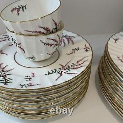 Vintage Royal Worcester Dunrobin Dinnerware For 12, 60 Pcs. England Bone China