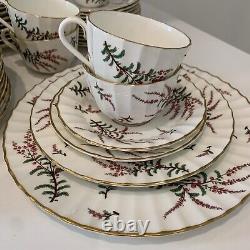 Vintage Royal Worcester Dunrobin Dinnerware For 12, 60 Pcs. England Bone China