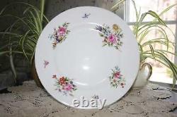 Vintage Royal Worcester Floral Dinner Plate Fine Bone China Set of 12 England