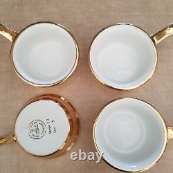 Vintage Royal Worcester Four Cocettes GOLD LUSTER Shape 32 Size 3 FIREPROOF