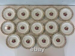 Vintage Royal Worcester Kempsey Porcelain Set of 14 Bread & Butter Plates