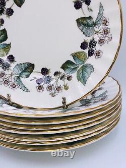 Vintage Royal Worcester Lavinia Bone China Set/EIGHT 6 Bread & Butter Plates