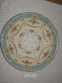 Vintage Royal Worcester Porcelain set of 4 Hand Painted Dinner Plate 10.5