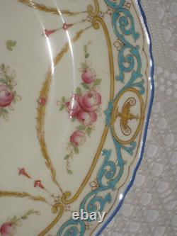 Vintage Royal Worcester Porcelain set of 4 Hand Painted Dinner Plate 10.5