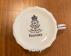Vintage Royal Worcester Roanoke Bone China Demitasse Set of 16