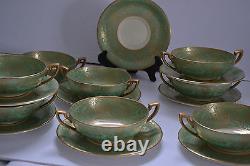 Vintage Royal Worcester Set 0f 8 Soup Cups And Saucers